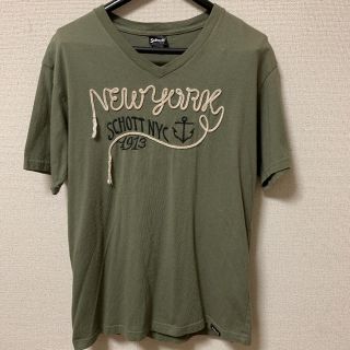 ショット(schott)のSchott◆ショット メンズTシャツ  Mサイズ モスグリーン(Tシャツ/カットソー(半袖/袖なし))