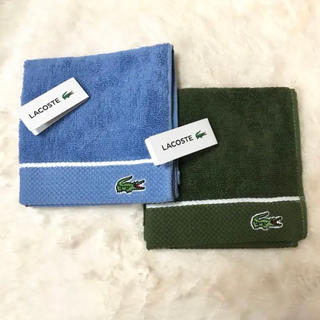 ラコステ(LACOSTE)のさつき様専用【新品未使用】ラコステ タオルハンカチ 2枚(ハンカチ/ポケットチーフ)