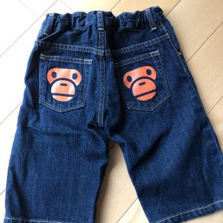 アベイシングエイプ(A BATHING APE)のカワモさん専用BAPE  KIDSデニムハーフパンツ(パンツ/スパッツ)