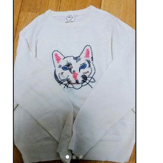 アクアガール(aquagirl)のアクアガール⭐猫の刺繍　ニット　セーター　美品⭐(ニット/セーター)