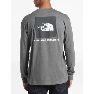 ザノースフェイス(THE NORTH FACE)の海外限定 ロンT グレー M(Tシャツ/カットソー(七分/長袖))