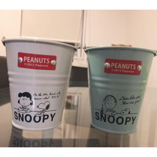 スヌーピー(SNOOPY)のスヌーピー  ブリキ ミニバケツ(小物入れ)