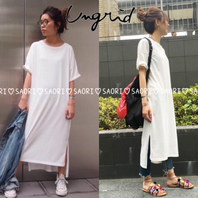 ungrid【美品】ハーフスリーブカットOP◎オフホワイト★TODAYFUL