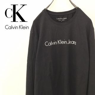 カルバンクライン(Calvin Klein)の【激レア】カルバンクラインジーンズ☆デカロゴビッグロゴ長袖TシャツロンT90s(Tシャツ(長袖/七分))