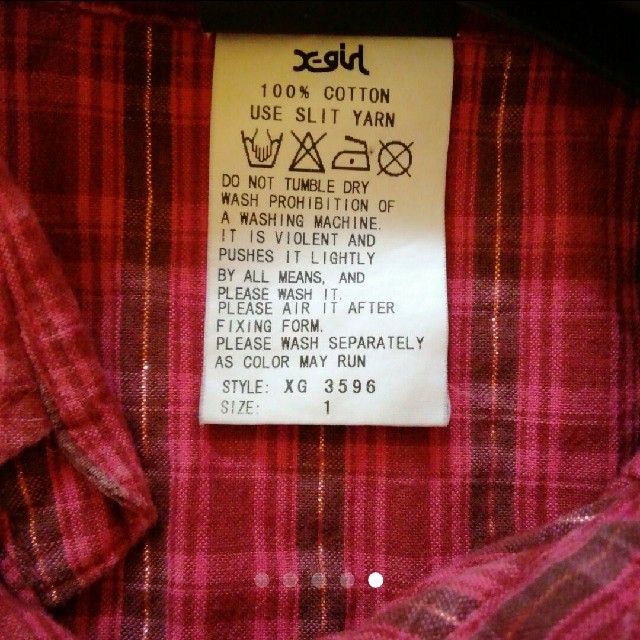 X-girl(エックスガール)のXgirl チェックシャツ レディースのトップス(シャツ/ブラウス(半袖/袖なし))の商品写真