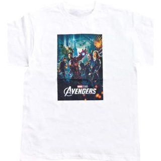 マーベル(MARVEL)のアベンジャーズ  Tシャツ 白 Lサイズ アイアンマン キャプテンアメリカ 7(Tシャツ/カットソー(半袖/袖なし))