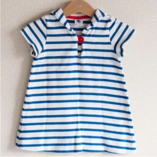 プチバトー(PETIT BATEAU)の【美品】プチバトー マリン セーラー ワンピース(ワンピース)