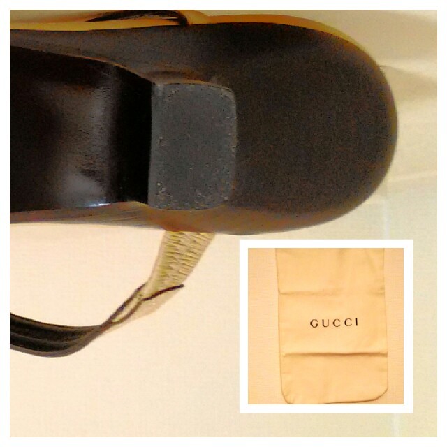 Gucci(グッチ)の【NOBU様専用です！】未使用・送料込み　グッチ　サンダル　ベージュ系　37 レディースの靴/シューズ(サンダル)の商品写真