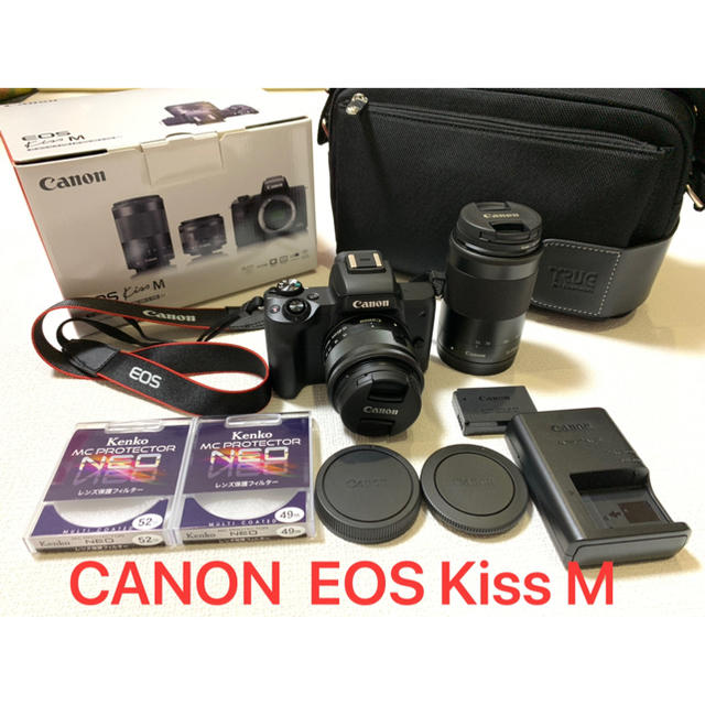 国内外の人気！ Canon - CANON EOS KissM ミラーレス一眼
