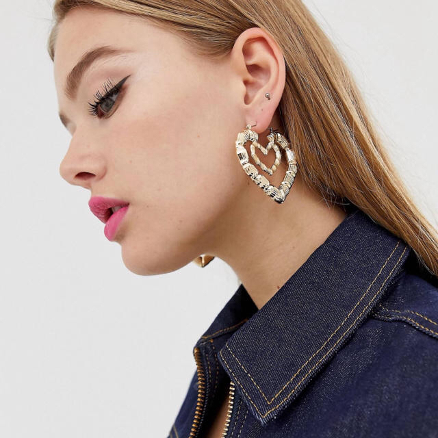 asos(エイソス)の⭐️新品⭐️ ASOS ハート型 ピアス ゴールド レディースのアクセサリー(ピアス)の商品写真