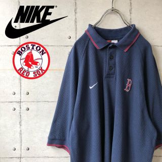 ナイキ(NIKE)の【激レア】 NIKE ナイキ レッドソックス ビッグサイズ ポロシャツ(ポロシャツ)