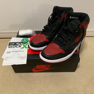 ナイキ(NIKE)のnike air jordan 1 bred 26.5(スニーカー)