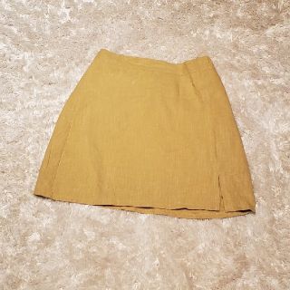 ゴゴシング(GOGOSING)の韓国購入※リネン　マスタード色　ミニスカート(ミニスカート)