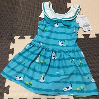 プチジャム(Petit jam)の新品！プチジャム♡セーラーえり水着♡ブルー100(水着)