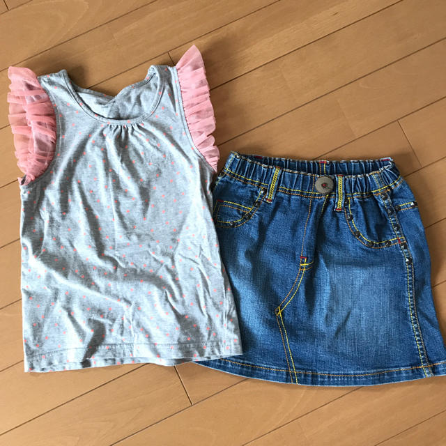 GLOBAL WORK(グローバルワーク)の上下2点セット キッズ/ベビー/マタニティのキッズ服女の子用(90cm~)(Tシャツ/カットソー)の商品写真