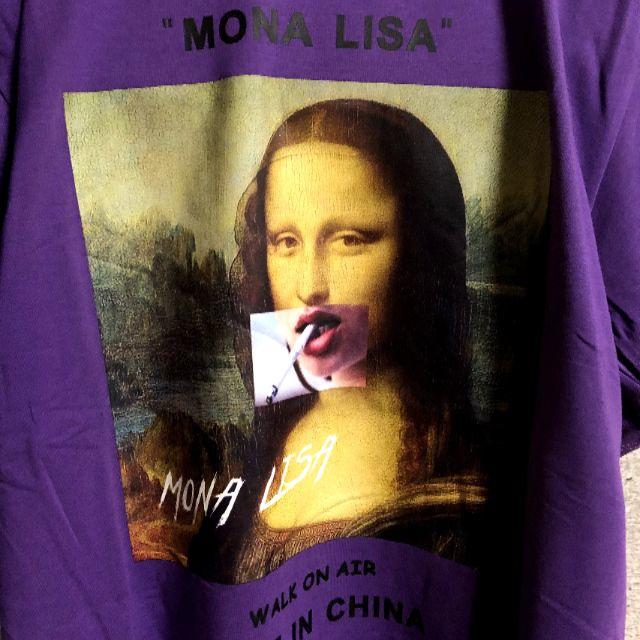 新品☆　モナリザ　Tシャツ　紫　パープル　M　XL メンズのトップス(Tシャツ/カットソー(半袖/袖なし))の商品写真