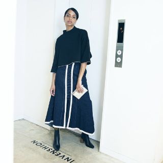 アメリヴィンテージ(Ameri VINTAGE)のameri vintage　RIBBON DENIM SKIRT(ロングスカート)