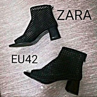 ザラ(ZARA)の超美品 ZARA メッシュブーツ EU42 約27cm(ブーツ)