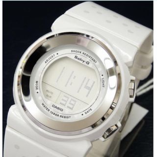 ベビージー(Baby-G)のBaby-G❤︎BGD-105 ラウンドフェイスホワイト×シルバーランニングに♡(腕時計)