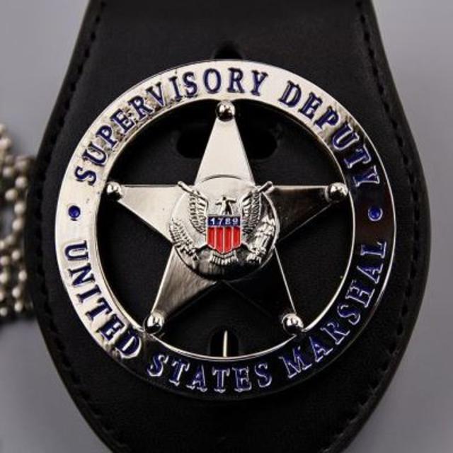 ☆Oホルダー付 US MARSHAL USマーシャル SILVER ポリスバッジの ☆Oホルダー付 US MARSHAL USマーシャル SILVER ポリスバッジの