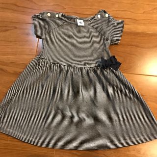 プチバトー(PETIT BATEAU)のプチバトー細ボーダーワンピース(ワンピース)