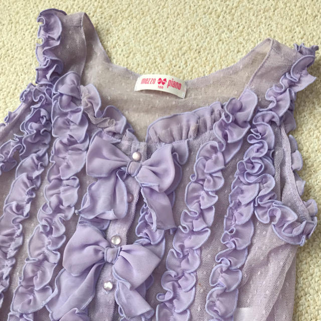 mezzo piano(メゾピアノ)のメゾピアノ レース タンクトップ 美品 120 キッズ/ベビー/マタニティのキッズ服女の子用(90cm~)(Tシャツ/カットソー)の商品写真