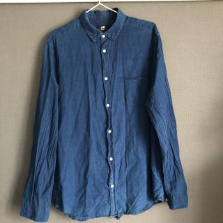 エイチアンドエム(H&M)のH＆M ネイビーシャツ 薄手(シャツ)