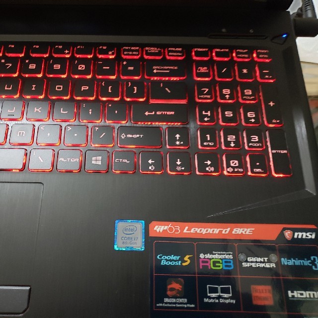 お得！MSI GP63 Leopard 8750 1060 office2019 スマホ/家電/カメラのPC/タブレット(ノートPC)の商品写真