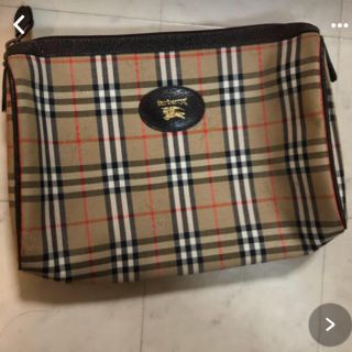 バーバリー(BURBERRY)のBurberry バーバリー チェック クラッチバッグ ポーチ(セカンドバッグ/クラッチバッグ)