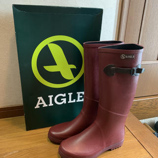 エーグル(AIGLE)のみば様専用🔹新品  AIGLE  ラバーブーツ  23.5(37)(レインブーツ/長靴)