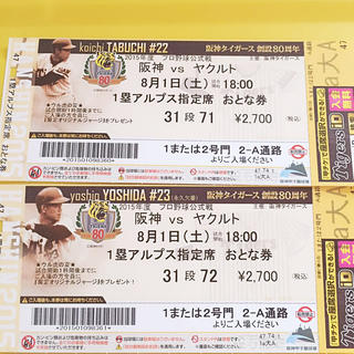 8月1日甲子園球場、阪神✖️ヤクルト(野球)
