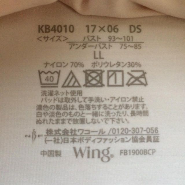 Wing(ウィング)のwing きちんと楽ちんブラ(LL) レディースの下着/アンダーウェア(ブラ)の商品写真