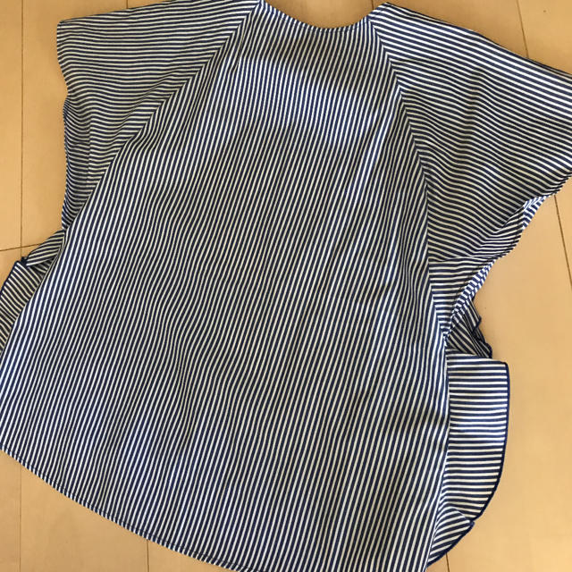 ZARA(ザラ)のZARA⚫ストライプ シャツ ブラウス 美品 xs/S～M レディースのトップス(シャツ/ブラウス(半袖/袖なし))の商品写真