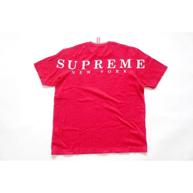 S)Supreme Stripe Rib Waffle Topワッフル半袖シャツ