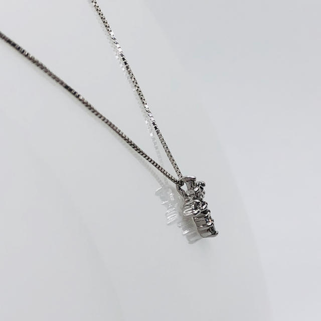 K18(WG) ダイヤモンド クロス(十字架) ネックレス D:0.15ct 1