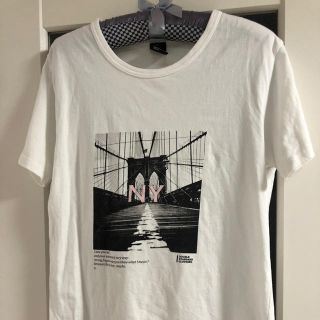 ダブルスタンダードクロージング(DOUBLE STANDARD CLOTHING)の美品：ダブスタ　メンス゛Tシャツ　ホワイト　46 (Tシャツ/カットソー(半袖/袖なし))