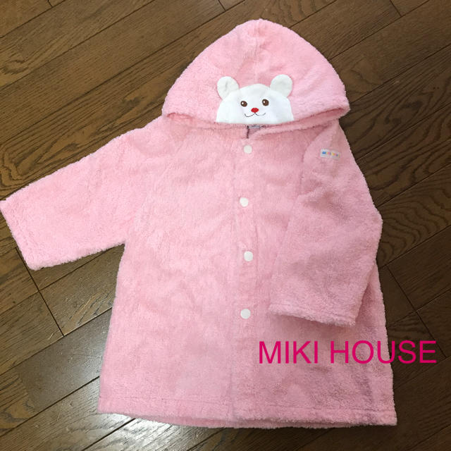 mikihouse(ミキハウス)のミキハウス バスローブタイプ♡バスタオル キッズ/ベビー/マタニティのベビー服(~85cm)(バスローブ)の商品写真