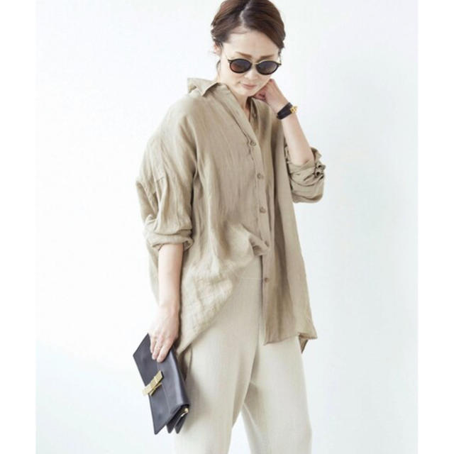 DEUXIEME CLASSE(ドゥーズィエムクラス)の新品⭐️定価30240円／ドゥーズィエムクラス／WIDE LINEN シャツ レディースのトップス(シャツ/ブラウス(長袖/七分))の商品写真