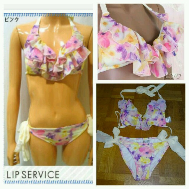 LIP SERVICE(リップサービス)のぼかしフラワーピンク系水着♡ レディースの水着/浴衣(水着)の商品写真