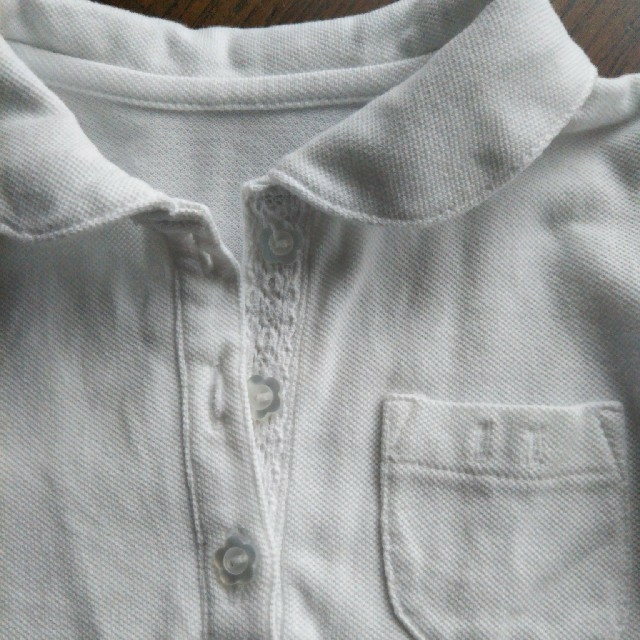 ベルメゾン(ベルメゾン)のジータ半袖　白ポロシャツ2枚 キッズ/ベビー/マタニティのキッズ服女の子用(90cm~)(Tシャツ/カットソー)の商品写真