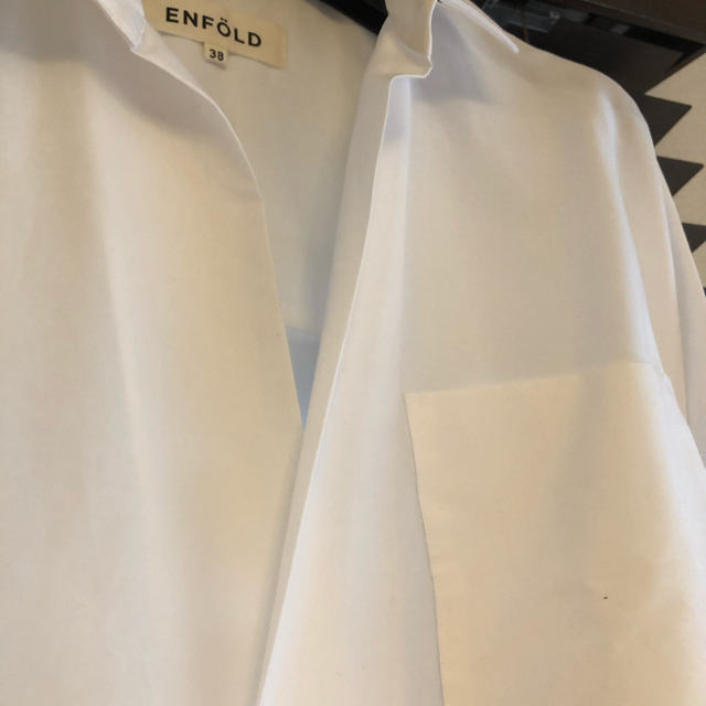 ENFOLD(エンフォルド)のドィーズィエムクラス★未使用ENFOLD テンセルブロードワイドシャツ レディースのトップス(シャツ/ブラウス(長袖/七分))の商品写真