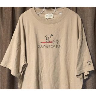 ピーナッツ(PEANUTS)のスヌーピー BIG Tシャツ ベージュ XL summer of fun(Tシャツ(半袖/袖なし))