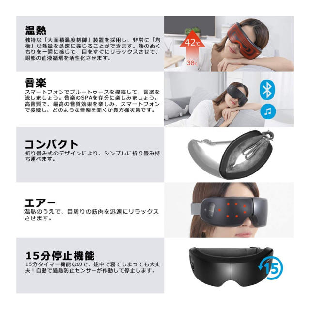 目元マッサージャー  スマホ/家電/カメラの美容/健康(マッサージ機)の商品写真