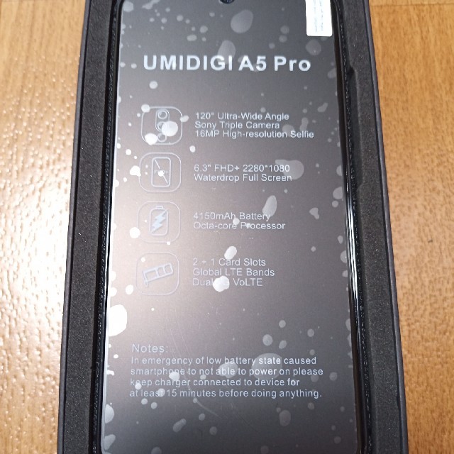 ☆新品同様☆グローバル版UMIDIGI A5 Pro グレー！ スマホ/家電/カメラのスマートフォン/携帯電話(スマートフォン本体)の商品写真