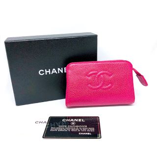 シャネル(CHANEL)のシャネル  ポーチ バニティバッグ キャビアスキン  ココ ピンク(ポーチ)