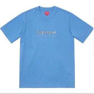 シュプリーム(Supreme)のSupreme/Gold Bars Tee 水色 Ｍサイズ(Tシャツ/カットソー(半袖/袖なし))