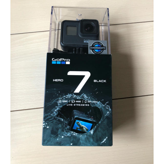 GoPro(ゴープロ)の新品未開封GoPro HERO7 BLACK CHDHX-701-FWゴープロ スマホ/家電/カメラのカメラ(ビデオカメラ)の商品写真