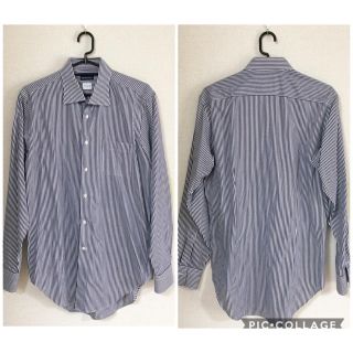 スーツカンパニー(THE SUIT COMPANY)の【最終値下げ‼︎】スーツカンパニー ワイシャツ ストライプ ネイビー used(シャツ)