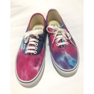 ヴァンズ(VANS)のVANSタイダイスニーカーピンクブルー24.5㎝(スニーカー)