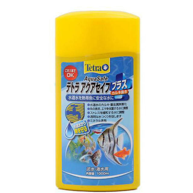 Tetra - テトラ アクアセイフ プラス 1000ml 淡水・海水用 粘膜保護 ...